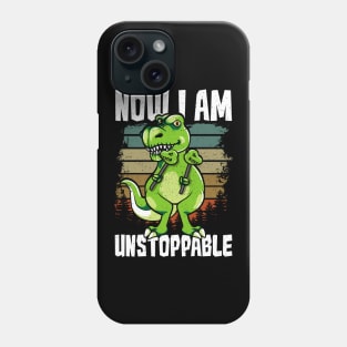 Now I Am Unstoppable TRex Funny Short Dinosaur Phone Case