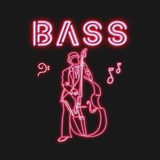 Bass Player in Neon Color T-Shirt