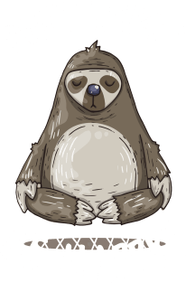 Don_t Hurry Be Happy Cute Yoga Sloth Magnet