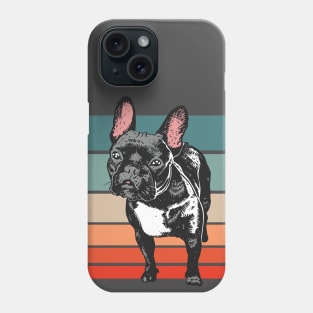 Vintage Black French Bulldog // Frenchie Dog Lover Phone Case