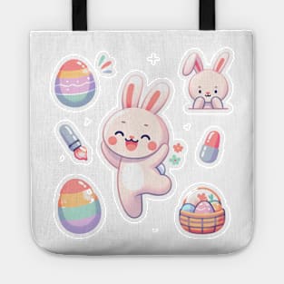 Happy Hoppy Easter: Bunny and Egg Sticker Collection Tote