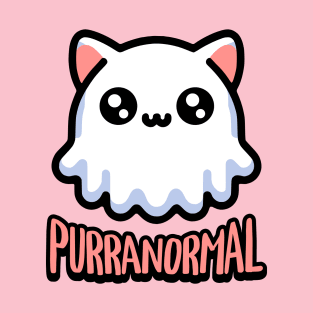 Purranormal! Cute Ghost Cat Pun T-Shirt