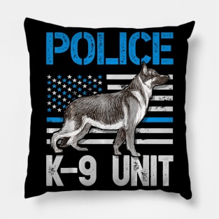 Police K 9 Unit T shirt Thin Blue Line Officer Dog Costume Pillow