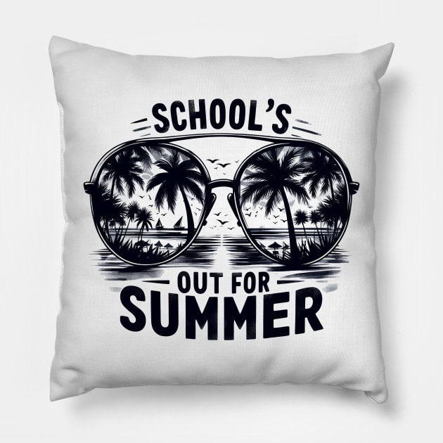 Schools Out For Summer Last Day Of School Pillow by TomFrontierArt