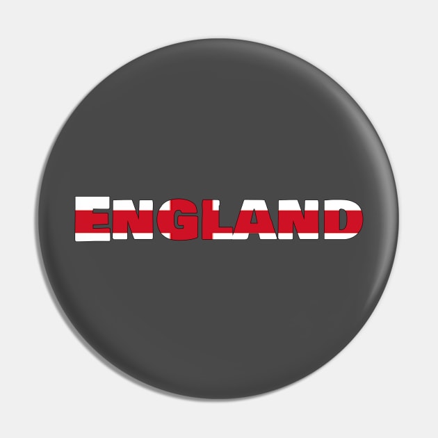 England Flag Logo Text Pin by ElevenGraphics