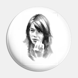 charcoal portrait of a woman Pin