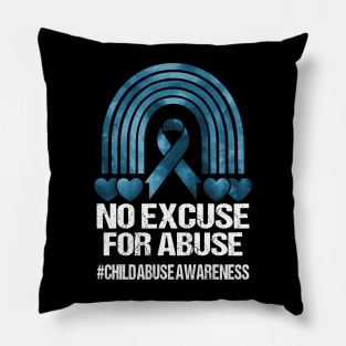 no excuse for abuse child abuse awareness month Pillow