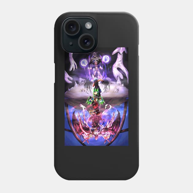 The Final Battle (Kingdom Hearts Chain of Memories) (w/ Cards & Flipped) Phone Case by Arcanekeyblade5