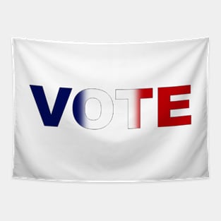 Vote Red White and Blue Soft Gradient Blend Tapestry