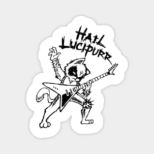 Hail Lucipurr Heavy Metal Satan Guitar Playing Cat Gothic Magnet