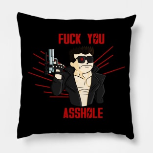 Cyborg From The Future Uncensored Pillow
