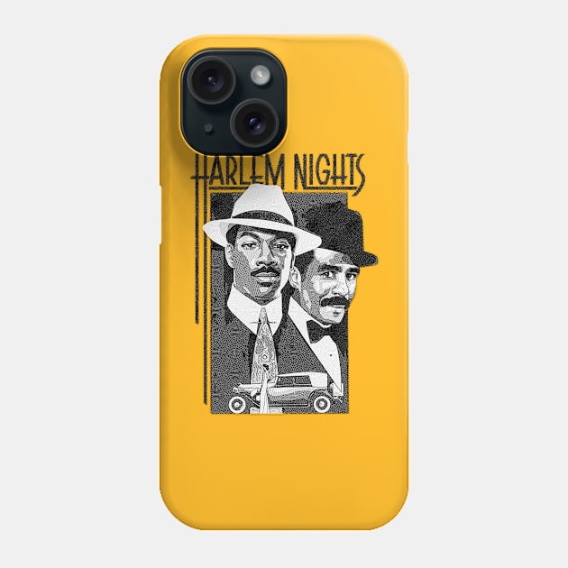 Harlem Nights Engraved Black Phone Case by Chillashop Artstudio