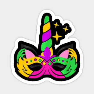 Kids Girls Mardi Gras Unicorn For Baby Magnet