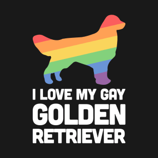 Golden Retriever - Funny Gay Dog LGBT Pride T-Shirt