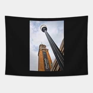 Market Clock Tower Tapestry