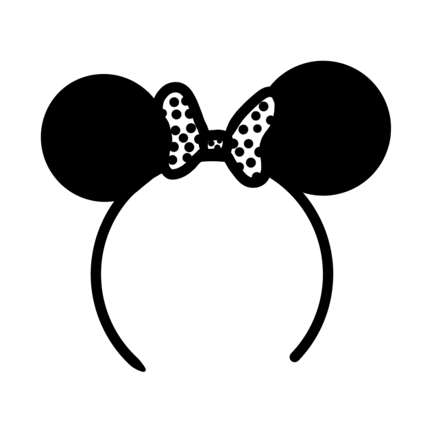 Black and White Minnie Ears by CalliesArt