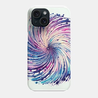 Psychedelic looking abstract illustration  of circles Phone Case