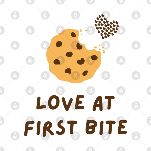 Cuter Love At First Bite Cookie T-Shirt Design by Shirts4Bakers