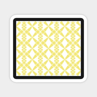 Abstract geometric pattern - gold and white. Magnet
