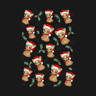 Christmas deers in santa hats T-Shirt