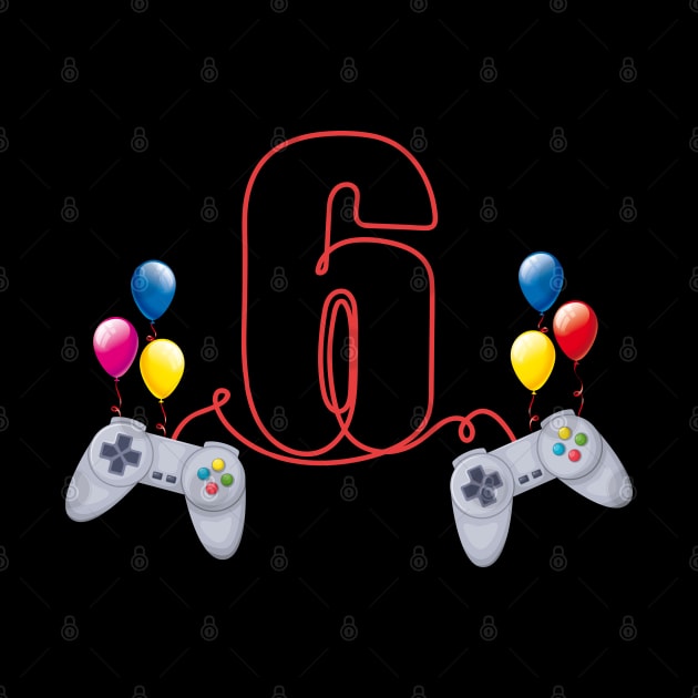 6th Birthday Boy Toddlers Video Gamer Store by Msafi