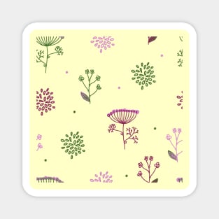 Elegance Seamless pattern with flowers, vector floral illustration in vintage style Magnet