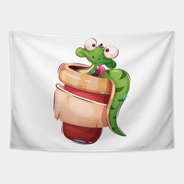 Funny Lizard Reptile concept art cartoon Tapestry by GiftsRepublic