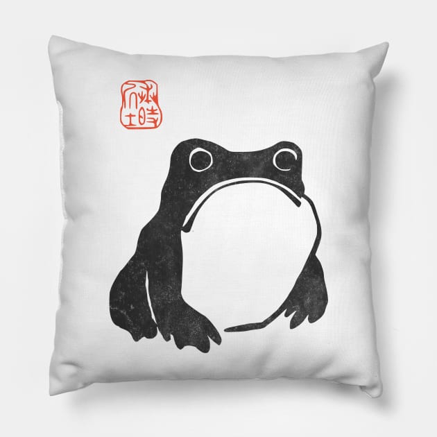 Matsumoto Hoji Frog Pillow by susanne.haewss@googlemail.com