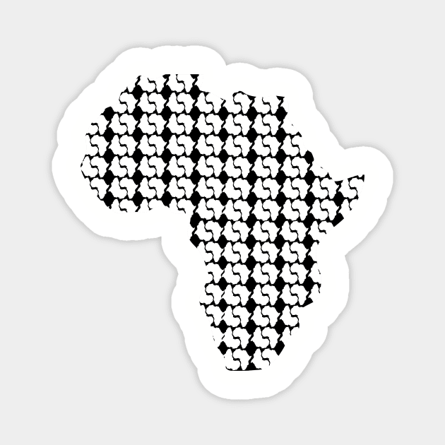 Africa Map in Geometric Pattern Magnet by scotch