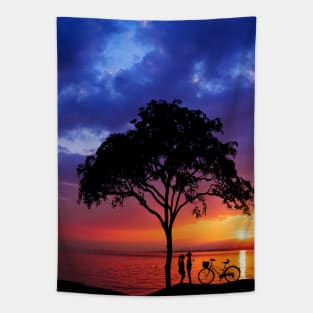 Sunset Beach Tapestry