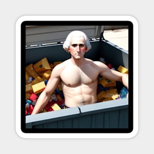 Shirtless Washington In A Dumpster Magnet