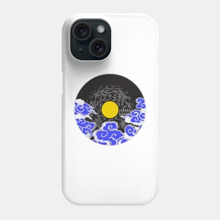 Japanese Stoic Sun and Waves Phone Case