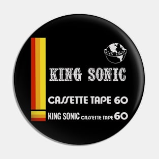 King Sonic Retro Cassette Tape Pin