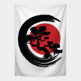 Bonsai Tree Japanese Minimalist Tapestry