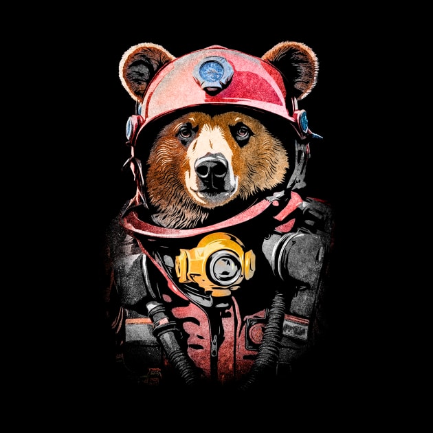 Firefighter bear by ArtinDrop