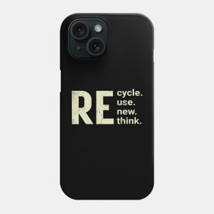 RE Cycle Use New Think Phone Case