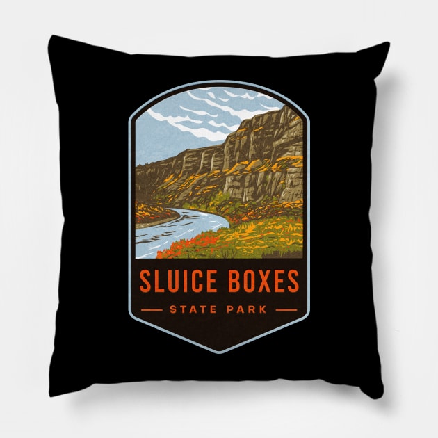 Sluice Boxes State Park Pillow by JordanHolmes