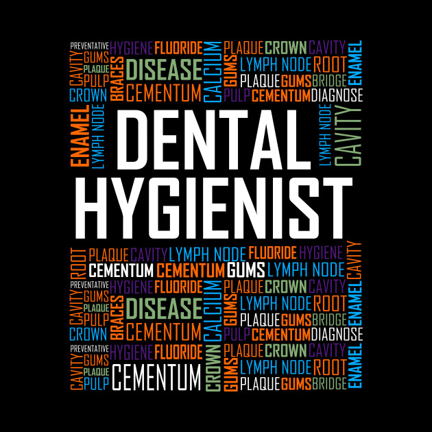 Dental Hygienist Words Design Dental Hygienist Mask TeePublic
