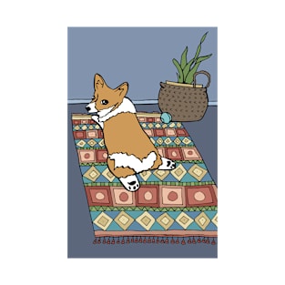 Corgi Sploot on a Nice Rug T-Shirt