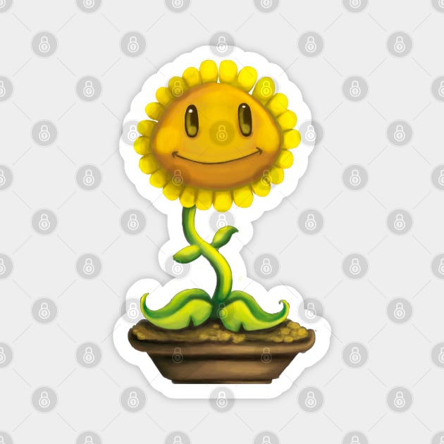 plants vs zombies: sunflower Magnet by B A3x