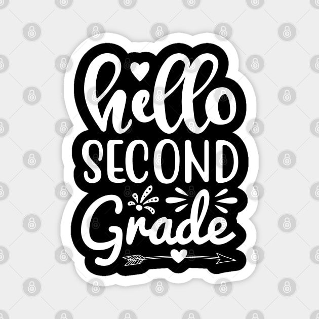 hello second grade Magnet by AmineDesigns