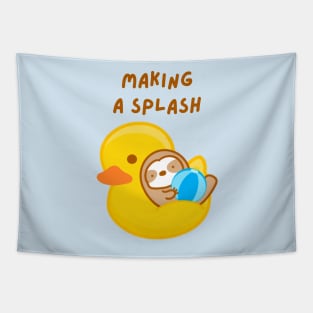 Making A Splash Pool Party Sloth Tapestry