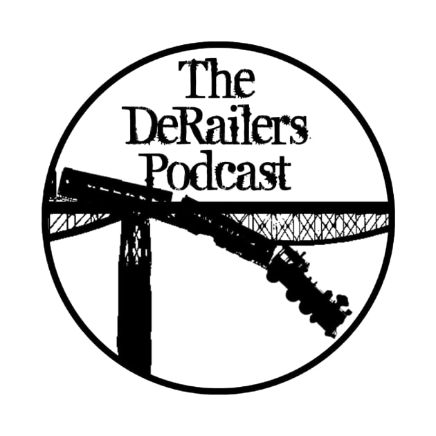 Classic DeRailers Podcast Logo (Black) by TheDeRailersPodcast