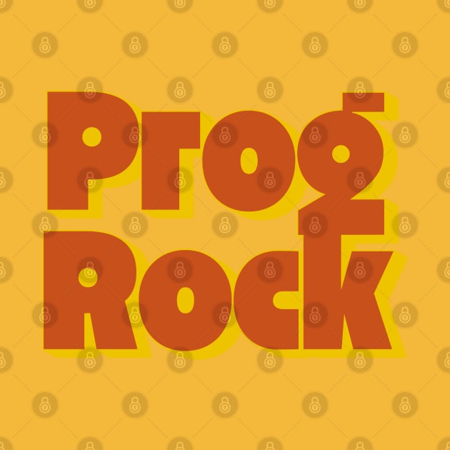 Prog Rock - Vintage Progressive Rock Typography by DankFutura