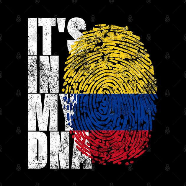 It's In My DNA Colombian Gifts Proud Hispanic Colombia Flag by Smoothbeats