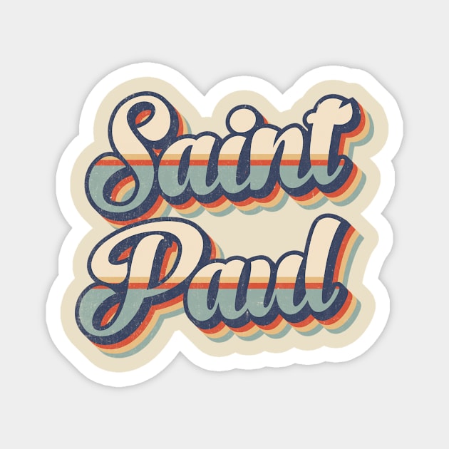 Saint Paul // Retro Vintage Style Magnet by Stacy Peters Art