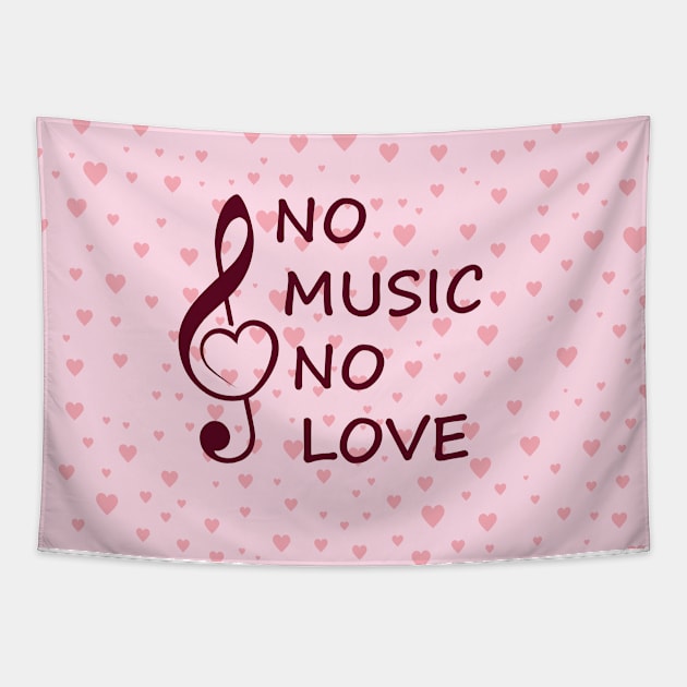 No music no love Tapestry by Florin Tenica