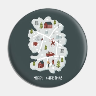 Christmas Town Map Pin