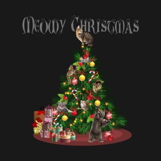 Meowy Christmas Tree T-Shirt