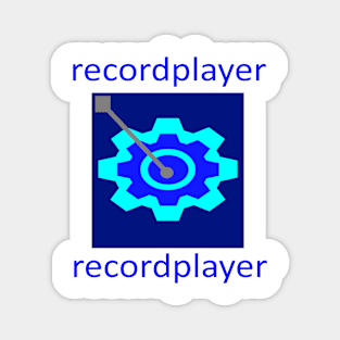Blue Record Player Magnet